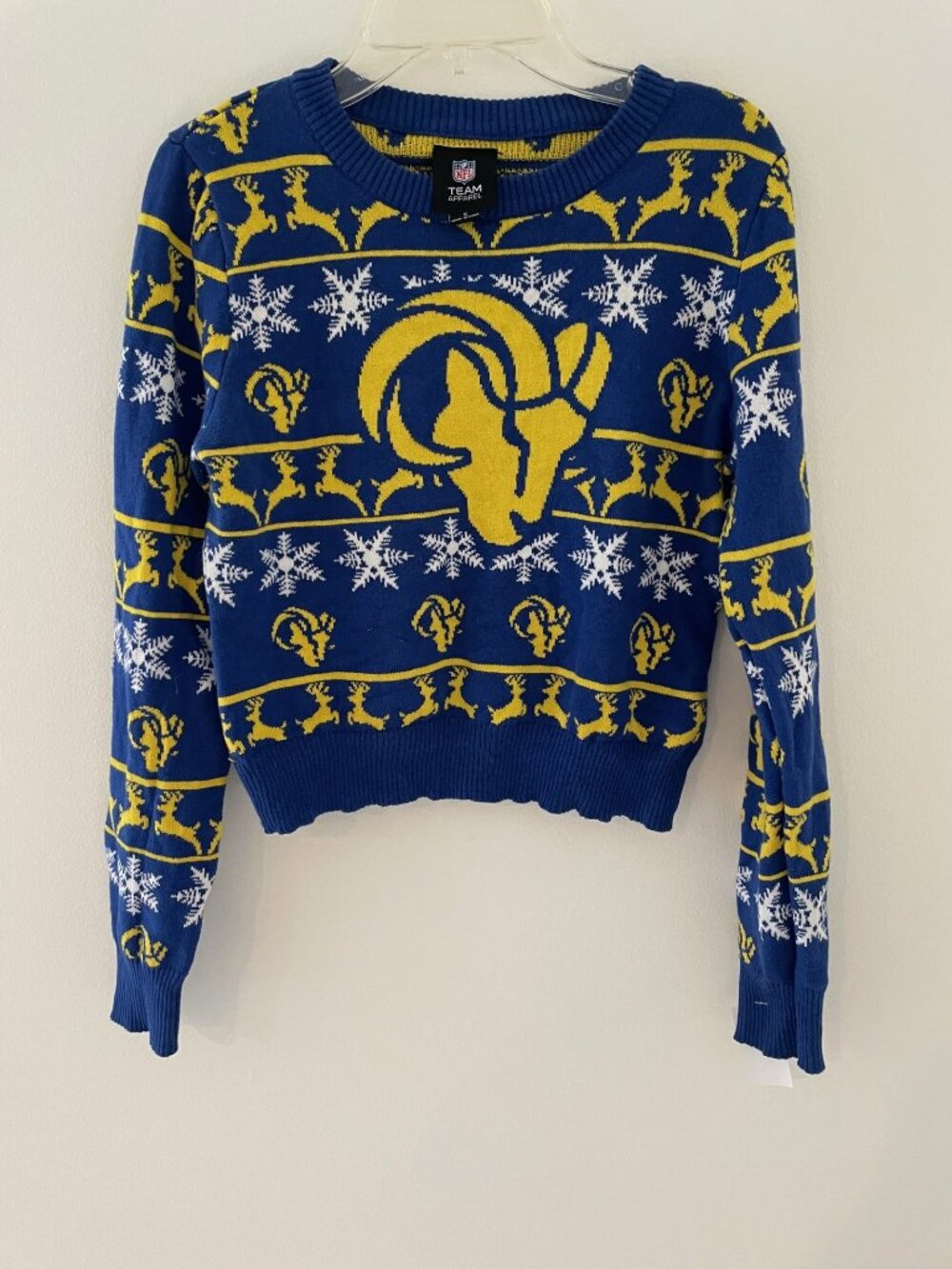 Kids/Boys Rams NFL Team Apparel size S sweater blue/yellow cotton